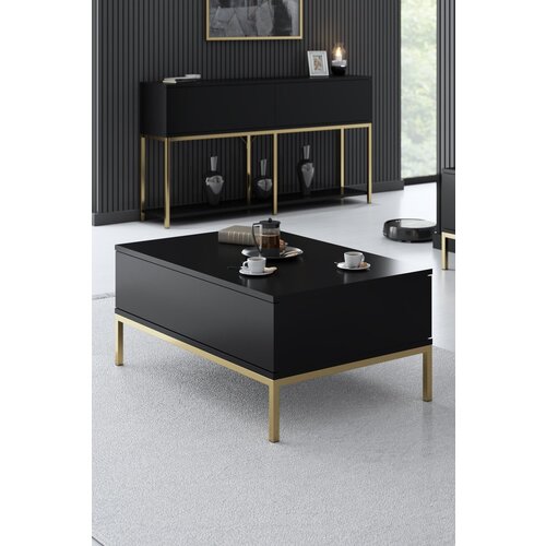 Hanah home lord - black, gold blackgold coffee table Cene