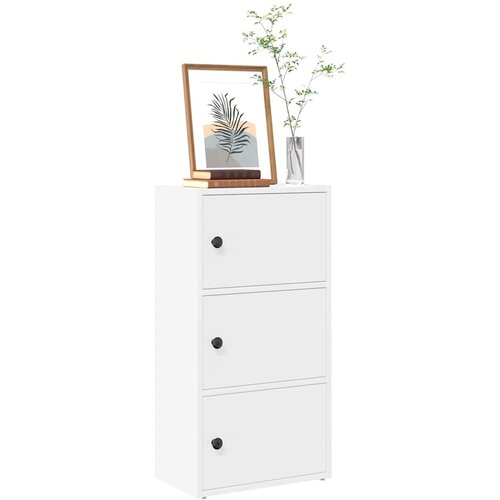 vidaXL Knjižna omara bela 40x24x77 cm inženirski les Cene