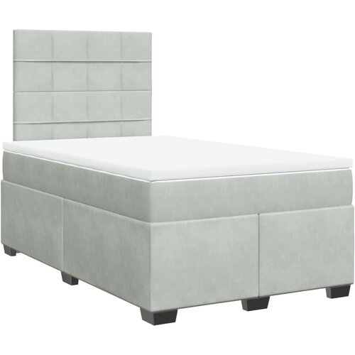 Box spring krevet s madracem svjetlosivi 120x200 cm bar&amp;scaron;unasti Slike
