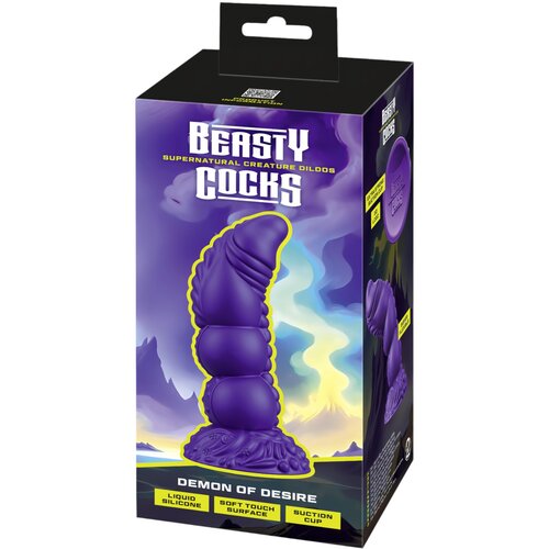 Beasty Cocks Dildo Demon of Desire, 22.5cm, Ljubičasti Slike