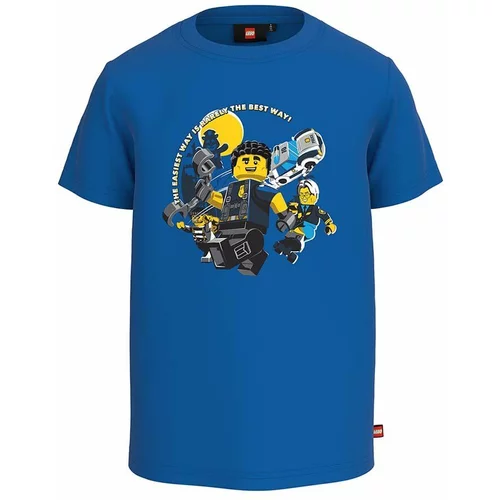 Lego Dječja pamučna majica kratkih rukava boja: tamno plava, s tiskom