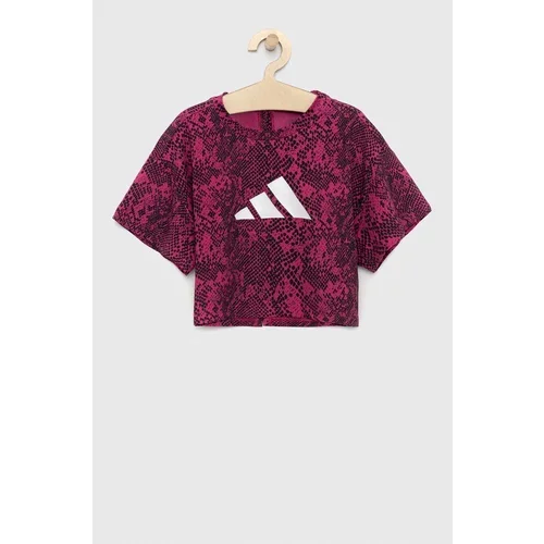 Adidas Otroška kratka majica G TI AOP TEE roza barva
