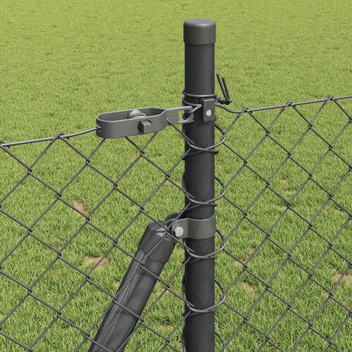  Ograde od lanca s betonskom podlogom 10 x 1 m Siva Mreža Slike