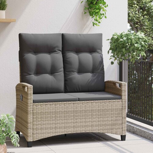  Vrtna klupa s jastukom 105 x 60 x 112 cm čelik Slike