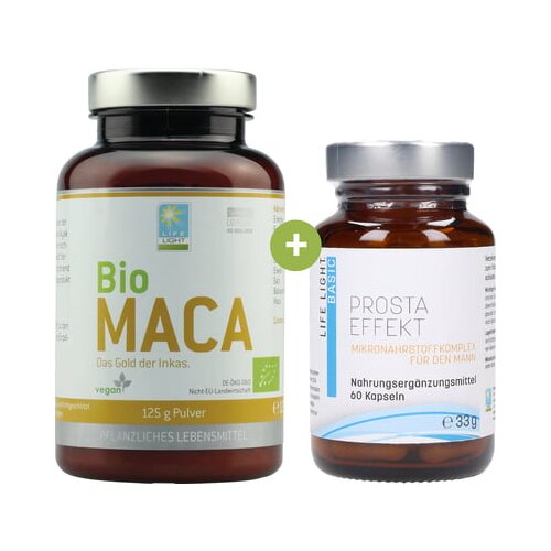 Life Light moški paket s Prosta effekt + Bio-mace v prahu Bio Cene