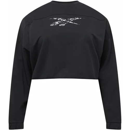Reebok Sport Športna majica 'Modern Safari' črna / bela