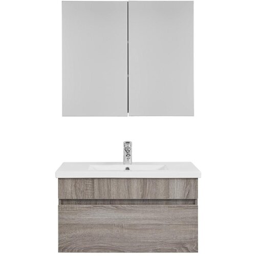Bessagi Home kopalnica isla, bela, hrast, led Slike