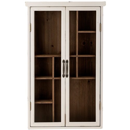 Bloomingville Bijela vitrina od masivne jele 50x80x14 cm Hazem &amp;ndash; Slike