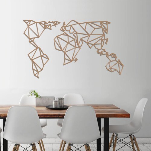 Wallity zidna dekoracija world map metal decor 4 copper Slike