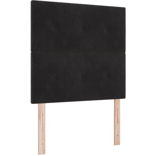 VidaXL LED vzglavnik Črna 80 cm Žamet, (22051996) Slike