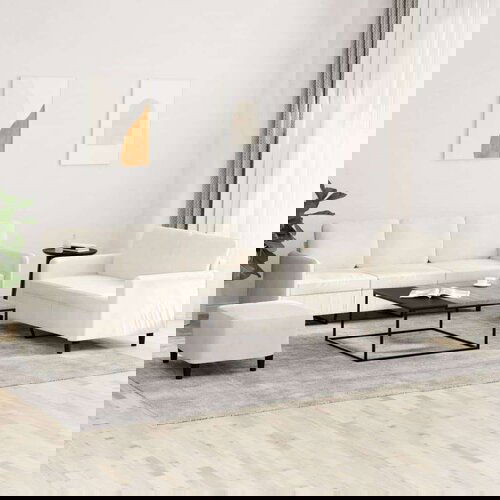 vidaXL Sedežna garnitura 3-delna krem žamet Cene