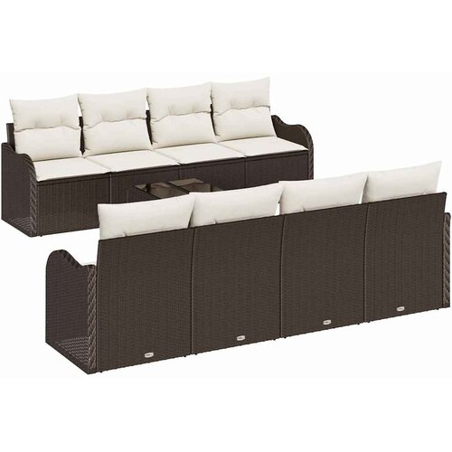  Sjedeća garnitura za vrt Smeđa 55 x 55 x 37 cm poliratan Slike