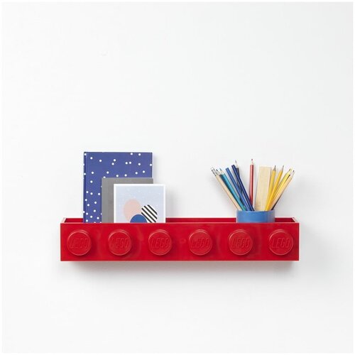 Lego Dječja crvena zidna polica Sleek Cijene