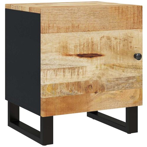  Noćni ormarići 2 kom 40 x 33 x 46 cm od masivnog drva manga Crna Slike