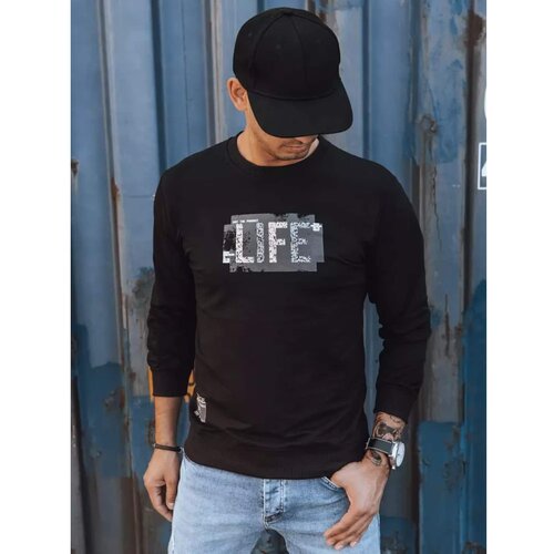 DStreet Black men&amp;#039;s sweatshirt with print BX5360 Slike