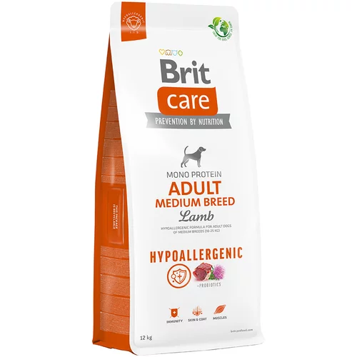 Brit Care Dog Hypoallergenic Adult Medium Breed jagnjetina & riž - 12 kg
