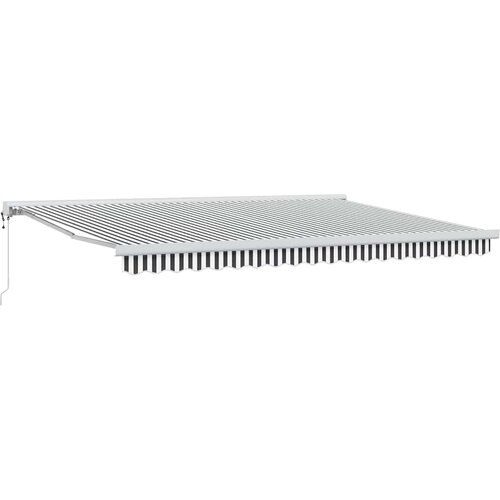 Tenda na uvlačenje antracit-bijela 4,5x3 m tkanina i aluminij Cene