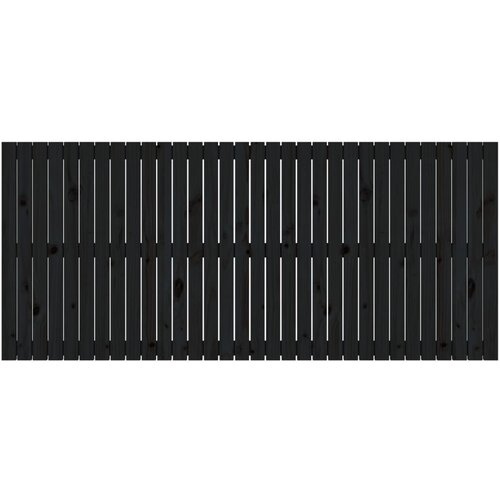  Zidno uzglavlje crni 204x3x90 cm od masivne borovine Slike