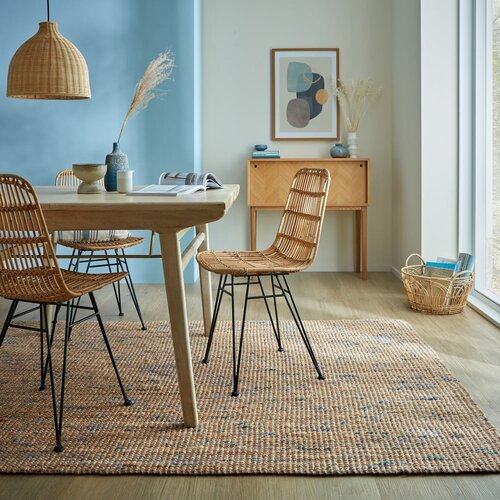 Flair Rugs Ročno tkana preproga iz jute v naravni in modri barvi 120x170 cm Jute Boucle Blue &amp;ndash; Slike