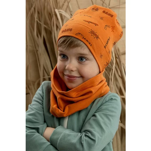 Jamiks Dječja kapa LEXUS boja: narančasta, od tanke pletenine