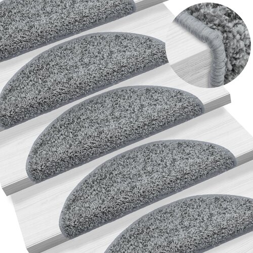 VidaXL Preproge za stopnice 15 kosov 65x25 cm sive Slike