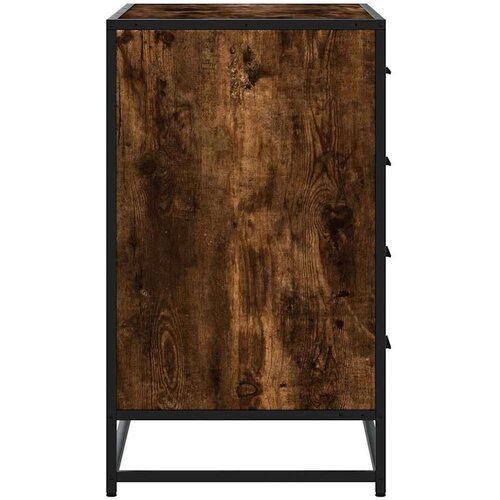 vidaXL Ormar s ladicama dimljeni hrast 70x41x70 cm konstruirano drvo Cene