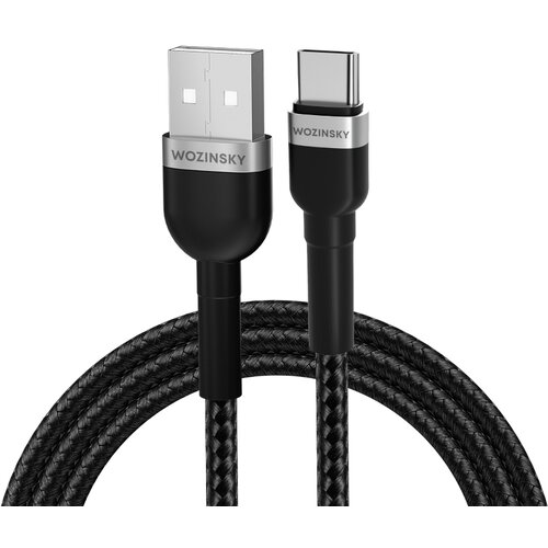 Wozinsky Pleten kabel USB-A - USB-C 2.4A 1m črn, (21831654) Cene