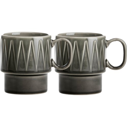 Sagaform Coffee &amp;amp; More 2-delni set skodelic za kavo - Grey Slike