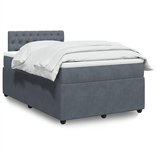 Box spring krevet s madracem tamnosivi 120 x 200 cm bar&scaron;unasti Cijene