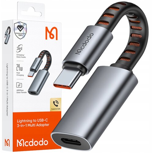 McDodo LIGHTNING ADAPTER USB-C KABEL ZA IPHONE 3V1 OTG, (5000261389) Cene