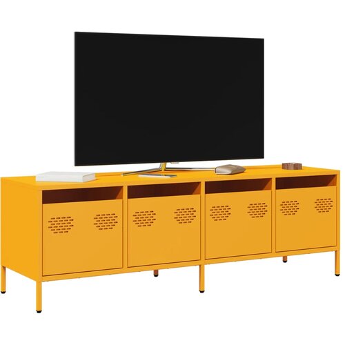 VidaXL TV ormarić boja senfa 135x39x43,5 cm čelični Slike