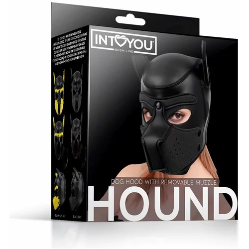 INTOYOU BDSM LINE BDSM Line Hound Dog Hood with Removable Muzzle Black