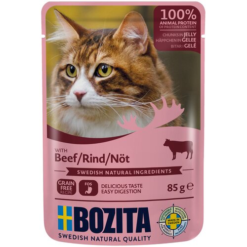  Varčno pakiranje Bozita ko&scaron;čki v želeju vrečke 24 x 85 g - Govedina Cijene