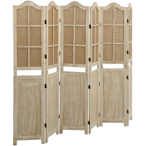 vidaXL Paravan 6-delni rjav 214x165 cm blago Cene