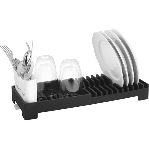 Vialli Design Črn odcejalnik za posodo Vialli Design Livio Duo Slike