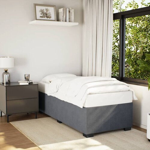 Furnova Posteljni okvir brez vzmetnice temno siv 80x200 cm žamet, (21940599) Slike