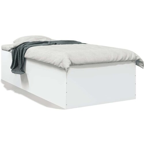 VidaXL Okvir za krevet bijeli 75x190 cm konstruirano drvo Slike