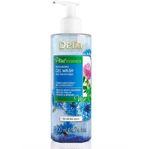 Delia gel za čišćenje lica i očiju za hidrataciju kože plant essence 200 ml Slike