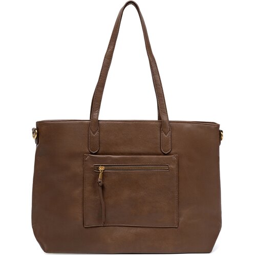 Shelvt Brown handbag with gold elements Slike