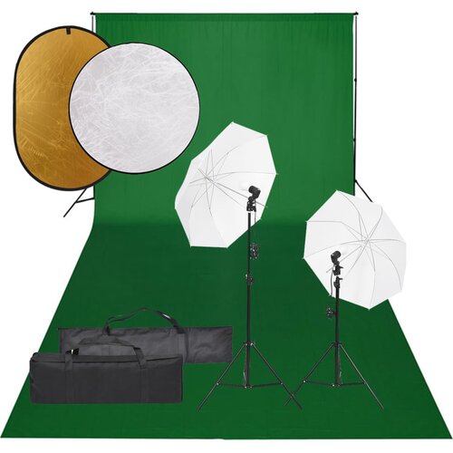 vidaXL komplet za foto studio z lučmi, ozadjem in odbojnikom Cene