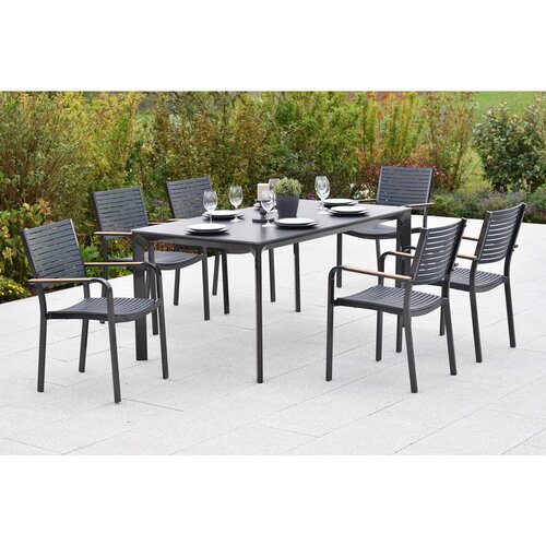 Gardenson vrtna garnitura paliano aluminij barve grafita, naravne barve Cene