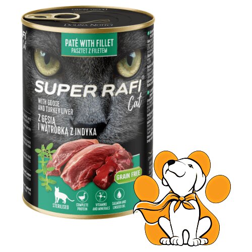 Rafi Super Cat Goose and Turkey Liver 400g, Vlažna Hrana Za Izbirljive Mačke Slike