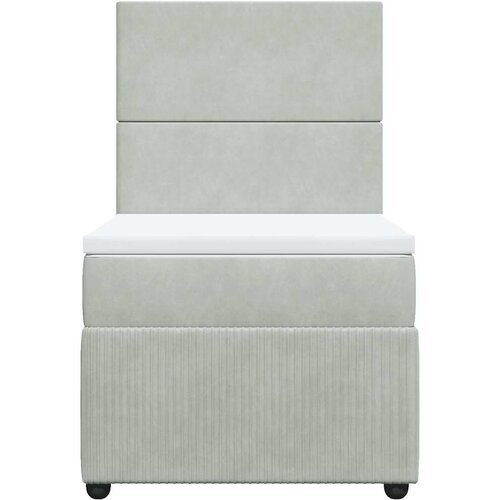 Box spring krevet s madracem svjetlosivi 90x190 cm bar&amp;scaron;unasti Slike