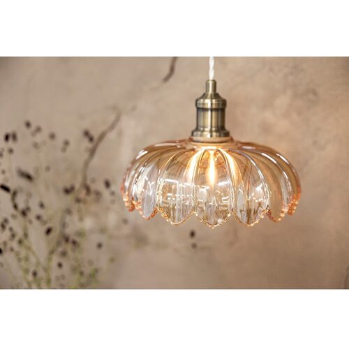 Marksl&amp;ouml;jd 108858 - Luster na sajli KURAGE 1xE27/40W/230V mesing/dimljeno bež Slike