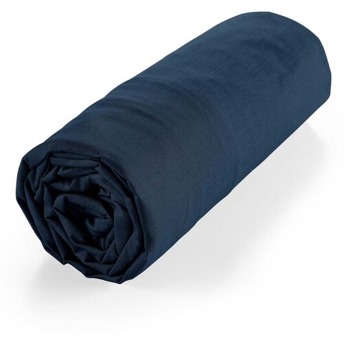 Douceur d int&amp;eacute;rieur Tamno plava plahta s gumom od organskog pamuka 160x200 cm Biolina &amp;ndash; Slike