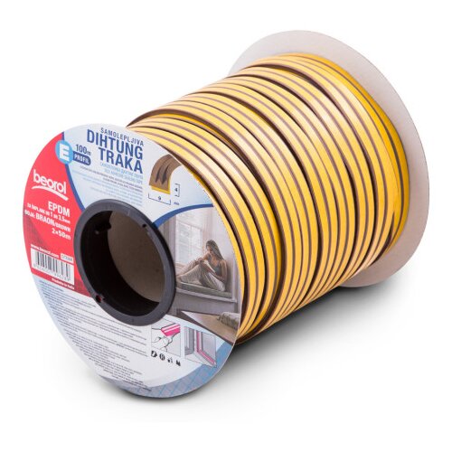 Beorol samolepljiva dihtung traka 2x50m, e-profil, braon Slike