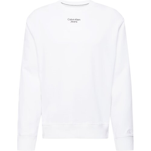 Calvin Klein Jeans SWEATSHIRT WITHOUT ZIP MAN WHITE Cene