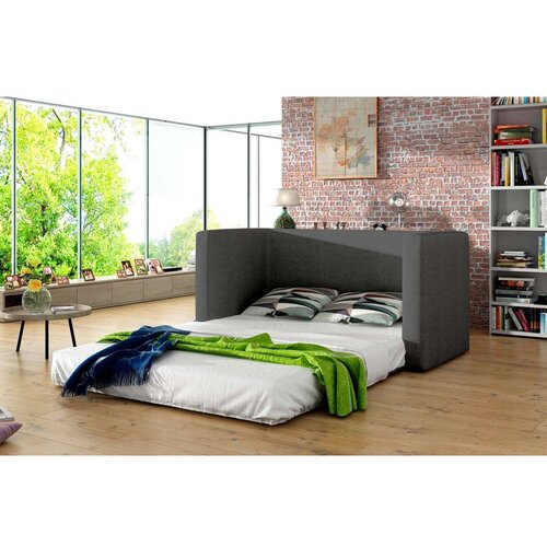 ELTAP Modra/siva raztegljiva sedežna garnitura iz &amp;scaron;enilje 132 cm Neva &amp;ndash; Slike