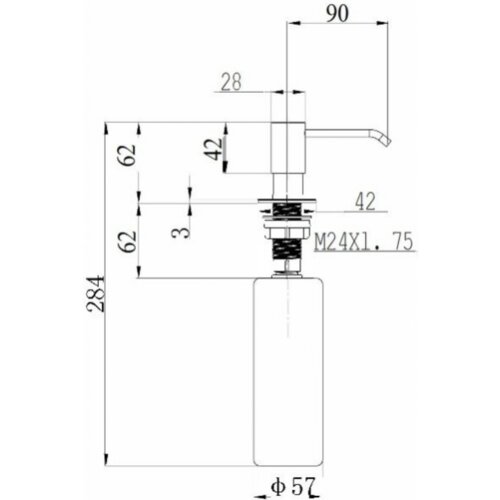 Alveus del za pomivalno korito dozirnik detergenta 0.32L sat - callas Slike