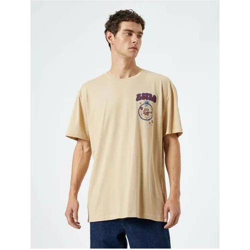 Koton Oversize T-Shirt Back Printed Crew Neck Short Sleeve